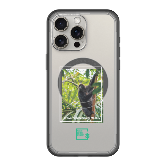 Slim Protection Premium Case with MagSafe［ Green Future Project - Brown-headed Spider Monkey ］