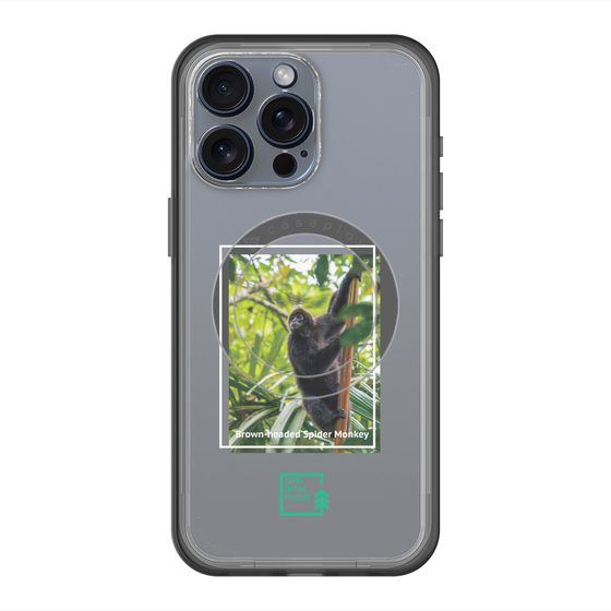 Slim Protection Premium Case with MagSafe［ Green Future Project - Brown-headed Spider Monkey ］