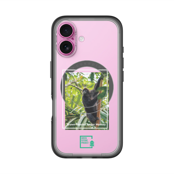 Slim Protection Premium Case with MagSafe［ Green Future Project - Brown-headed Spider Monkey ］