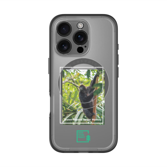 Slim Protection Premium Case with MagSafe［ Green Future Project - Brown-headed Spider Monkey ］