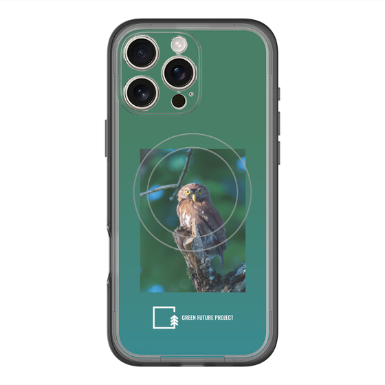 Slim Protection Premium Case with MagSafe［ Green Future Project - Ferruginous Pygmy Owl ］