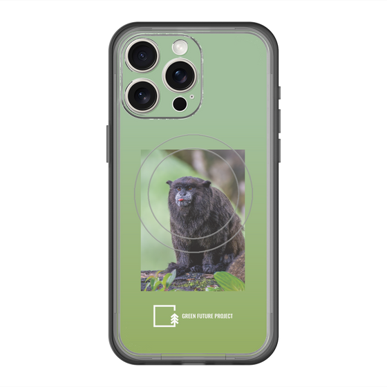 Slim Protection Premium Case with MagSafe［ Green Future Project - Black-mantled Tamarin ］