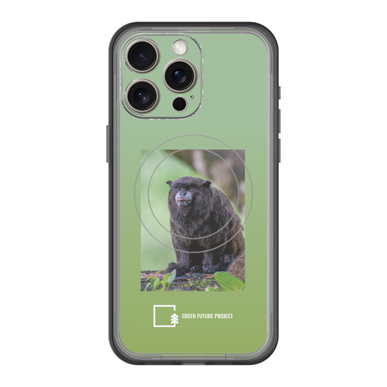 Slim Protection Premium Case with MagSafe［ Green Future Project - Black-mantled Tamarin ］