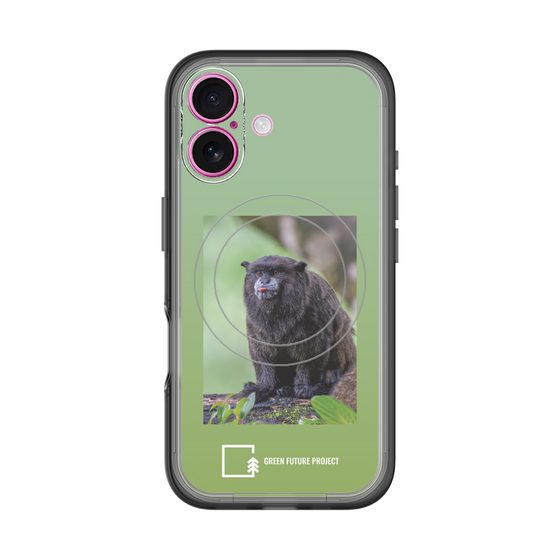 Slim Protection Premium Case with MagSafe［ Green Future Project - Black-mantled Tamarin ］