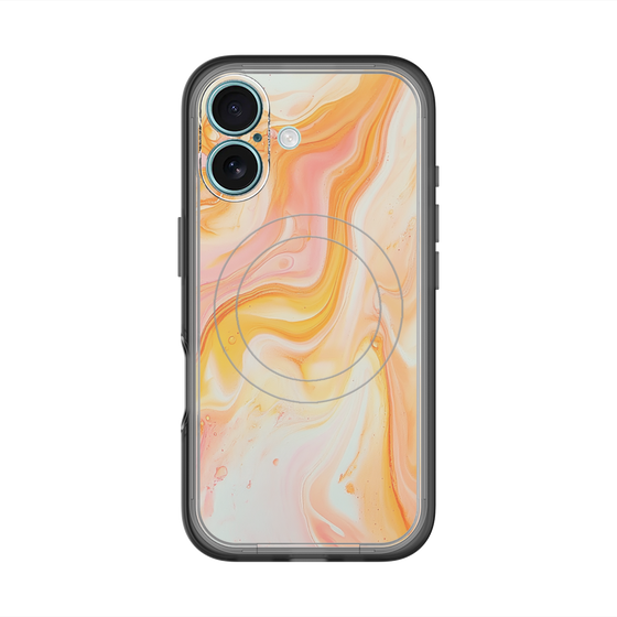 Slim Protection Premium Case with MagSafe［ Color Rain - Original - Tangerine Mist ］
