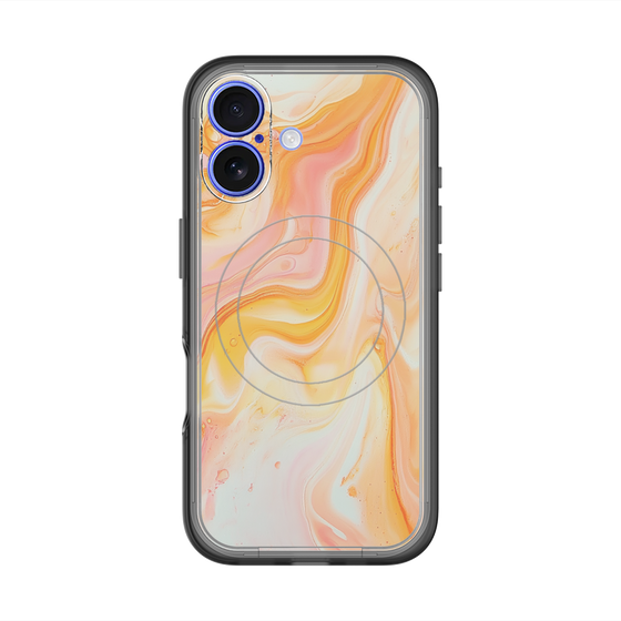 Slim Protection Premium Case with MagSafe［ Color Rain - Original - Tangerine Mist ］