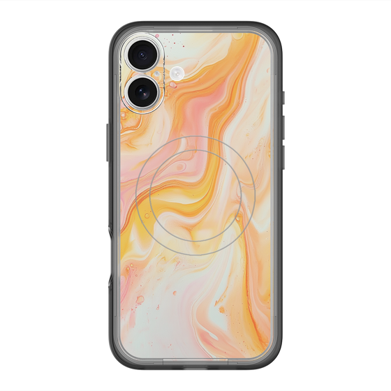 Slim Protection Premium Case with MagSafe［ Color Rain - Original - Tangerine Mist ］