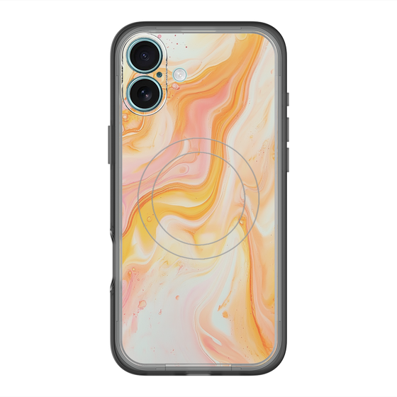 Slim Protection Premium Case with MagSafe［ Color Rain - Original - Tangerine Mist ］