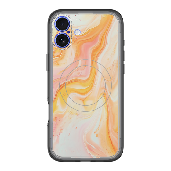 Slim Protection Premium Case with MagSafe［ Color Rain - Original - Tangerine Mist ］