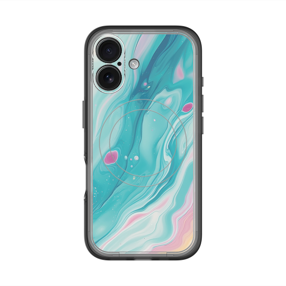 Slim Protection Premium Case with MagSafe［ Color Rain - Original - Serene Wave ］