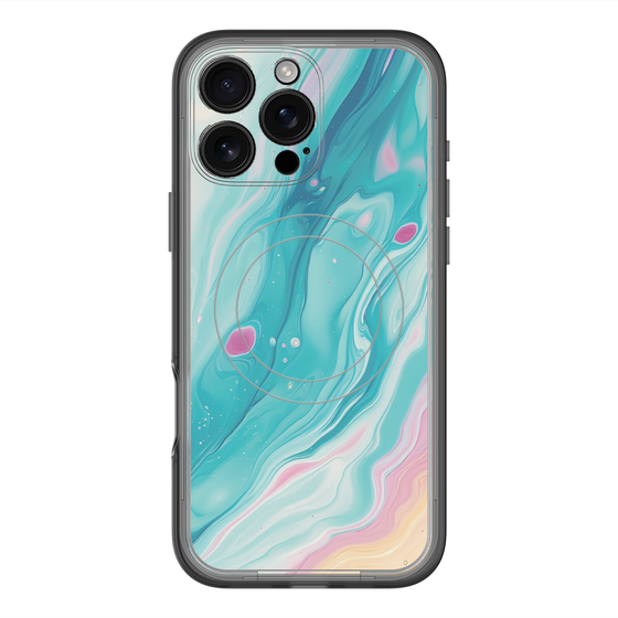 Slim Protection Premium Case with MagSafe［ Color Rain - Original - Serene Wave ］