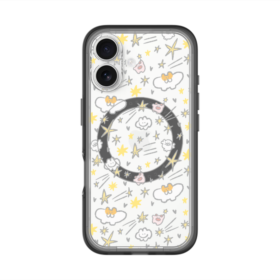 Slim Protection Premium Case with MagSafe［ Mokumoku-chan - Stars ］