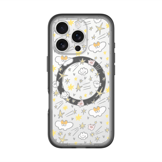 Slim Protection Premium Case with MagSafe［ Mokumoku-chan - Stars ］
