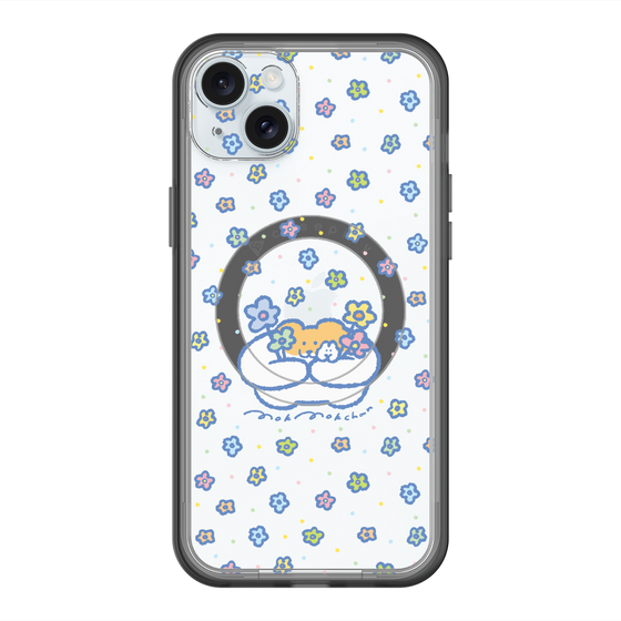 Slim Protection Premium Case with MagSafe［ Mokumoku-chan - Flowers ］