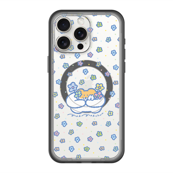 Slim Protection Premium Case with MagSafe［ Mokumoku-chan - Flowers ］