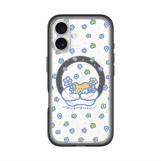 Slim Protection Premium Case with MagSafe［ Mokumoku-chan - Flowers ］