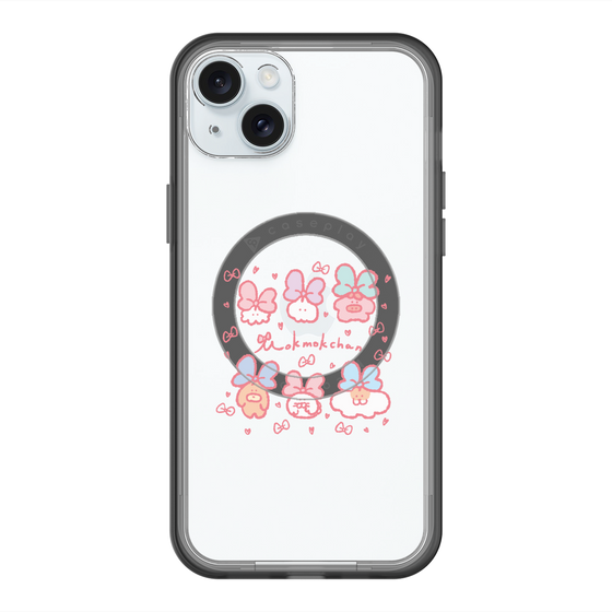 Slim Protection Premium Case with MagSafe［ Mokumoku-chan - Ribbons ］