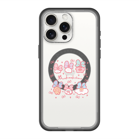 Slim Protection Premium Case with MagSafe［ Mokumoku-chan - Ribbons ］