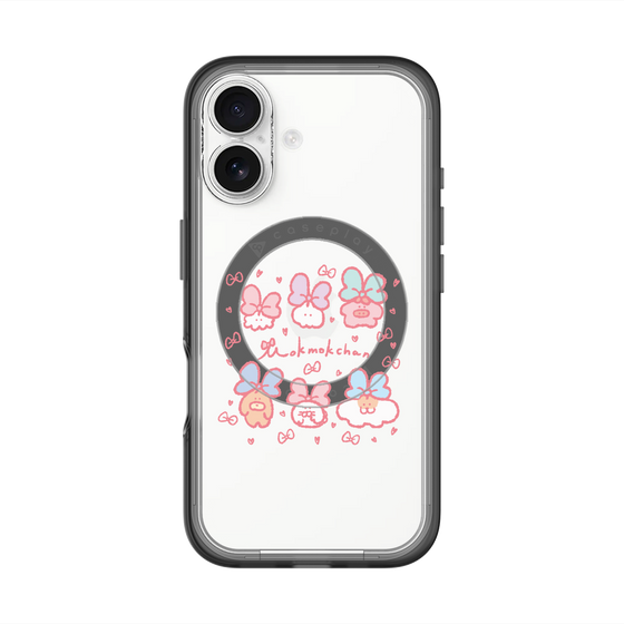 Slim Protection Premium Case with MagSafe［ Mokumoku-chan - Ribbons ］