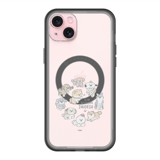Slim Protection Premium Case with MagSafe［ Hello, It's Dog - All Together - Clear ］