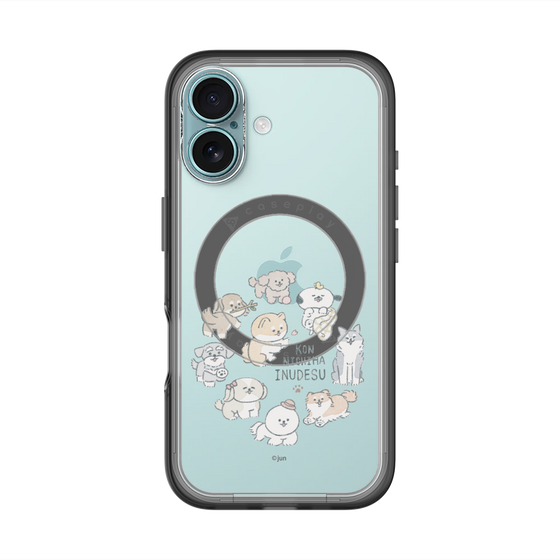 Slim Protection Premium Case with MagSafe［ Hello, It's Dog - All Together - Clear ］