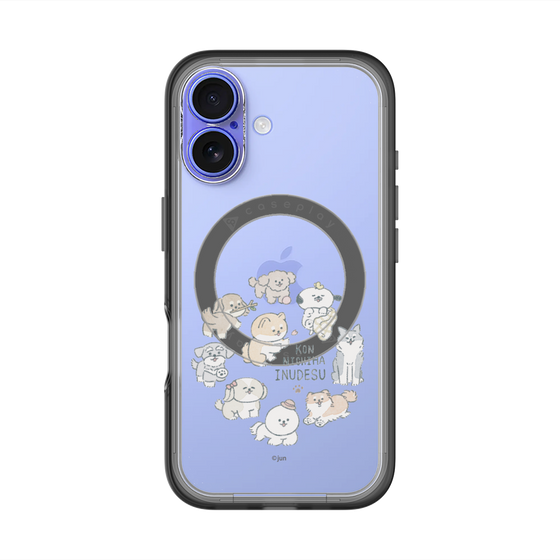 Slim Protection Premium Case with MagSafe［ Hello, It's Dog - All Together - Clear ］