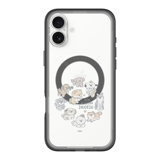 Slim Protection Premium Case with MagSafe［ Hello, It's Dog - All Together - Clear ］