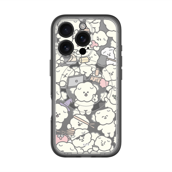 Slim Protection Premium Case with MagSafe［ Mossari Mosao - Fluffy - Clear ］