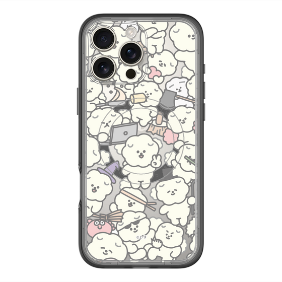 Slim Protection Premium Case with MagSafe［ Mossari Mosao - Fluffy - Clear ］