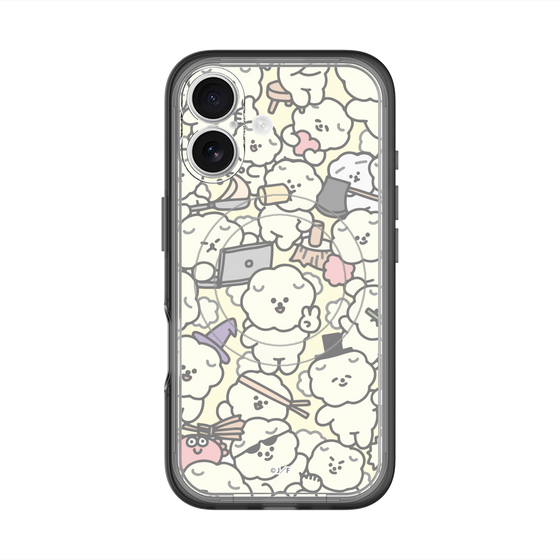 Slim Protection Premium Case with MagSafe［ Mossari Mosao - Fluffy - Beige ］