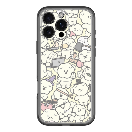 Slim Protection Premium Case with MagSafe［ Mossari Mosao - Fluffy - Beige ］