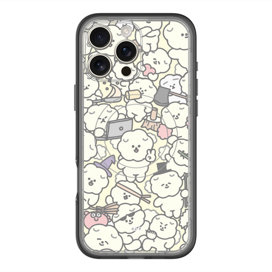 Slim Protection Premium Case with MagSafe［ Mossari Mosao - Fluffy - Beige ］