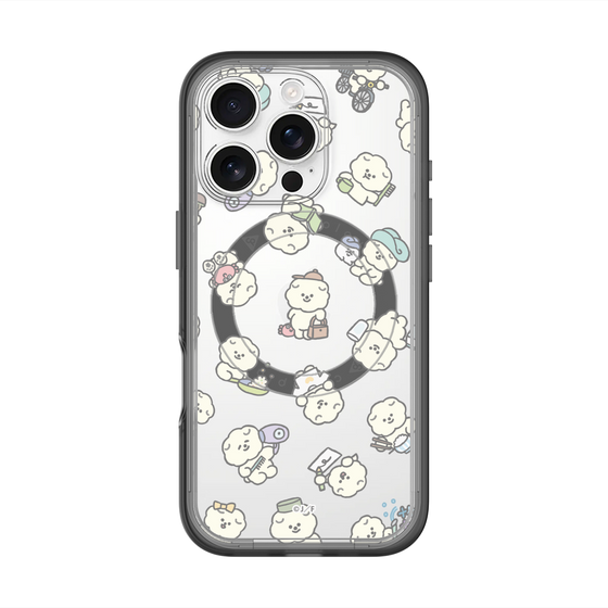 Slim Protection Premium Case with MagSafe［ Mossari Mosao - Lots of Mosao - Clear ］