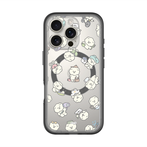 Slim Protection Premium Case with MagSafe［ Mossari Mosao - Lots of Mosao - Clear ］