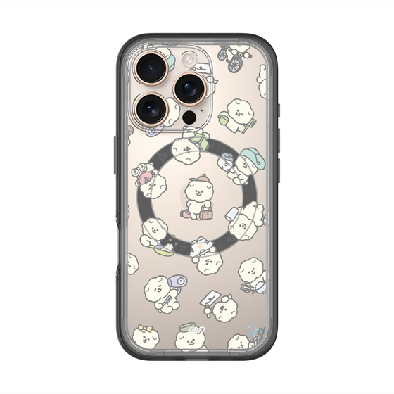 Slim Protection Premium Case with MagSafe［ Mossari Mosao - Lots of Mosao - Clear ］