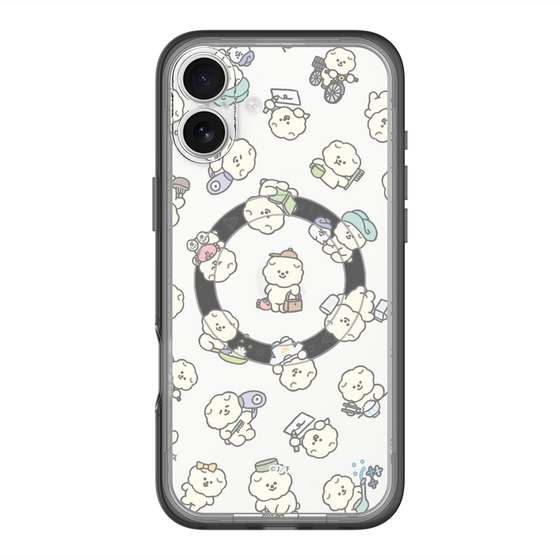 Slim Protection Premium Case with MagSafe［ Mossari Mosao - Lots of Mosao - Clear ］