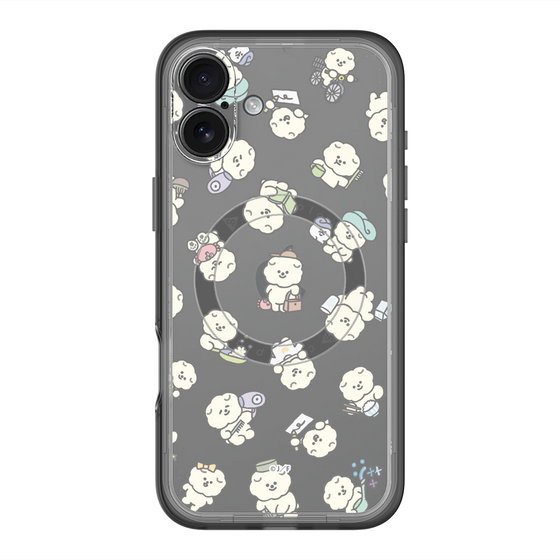 Slim Protection Premium Case with MagSafe［ Mossari Mosao - Lots of Mosao - Clear ］