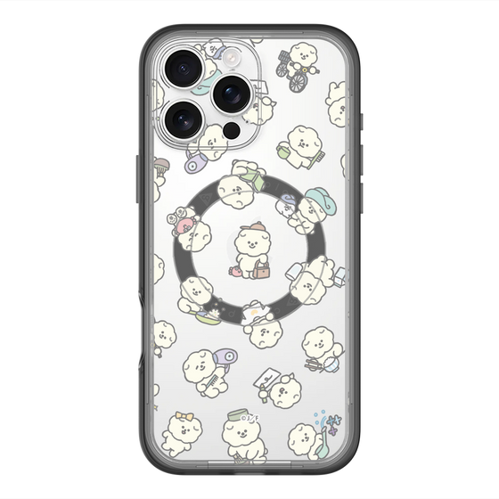 Slim Protection Premium Case with MagSafe［ Mossari Mosao - Lots of Mosao - Clear ］