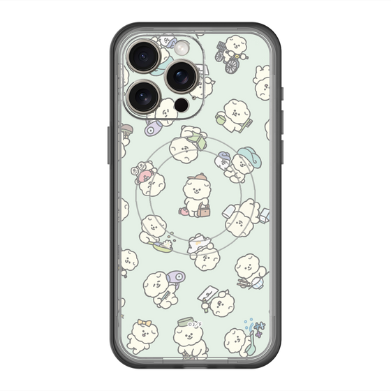 Slim Protection Premium Case with MagSafe［ Mossari Mosao - Lots of Mosao - Green ］