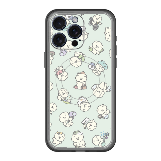 Slim Protection Premium Case with MagSafe［ Mossari Mosao - Lots of Mosao - Green ］