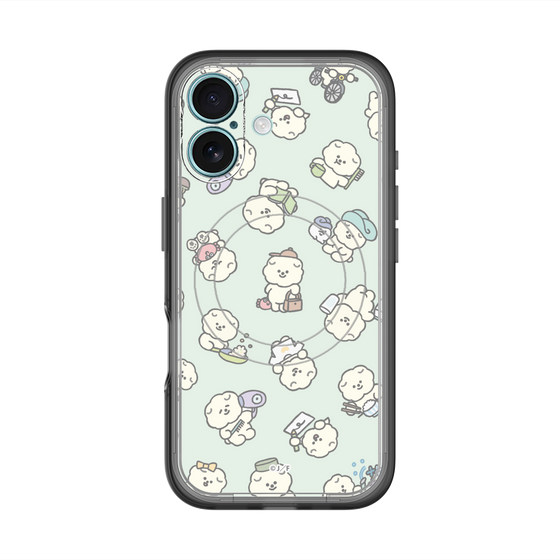 Slim Protection Premium Case with MagSafe［ Mossari Mosao - Lots of Mosao - Green ］