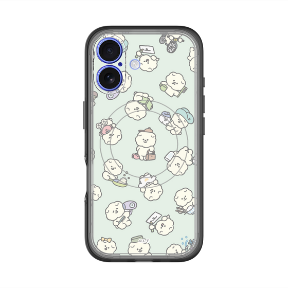 Slim Protection Premium Case with MagSafe［ Mossari Mosao - Lots of Mosao - Green ］