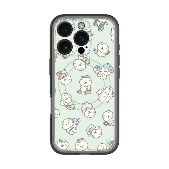Slim Protection Premium Case with MagSafe［ Mossari Mosao - Lots of Mosao - Green ］