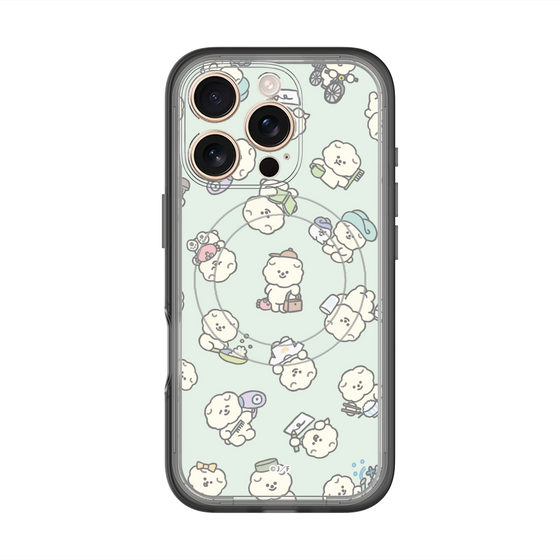 Slim Protection Premium Case with MagSafe［ Mossari Mosao - Lots of Mosao - Green ］