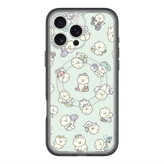 Slim Protection Premium Case with MagSafe［ Mossari Mosao - Lots of Mosao - Green ］