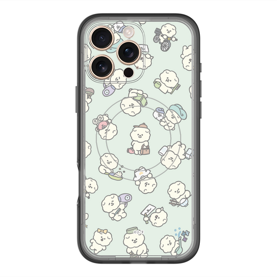 Slim Protection Premium Case with MagSafe［ Mossari Mosao - Lots of Mosao - Green ］