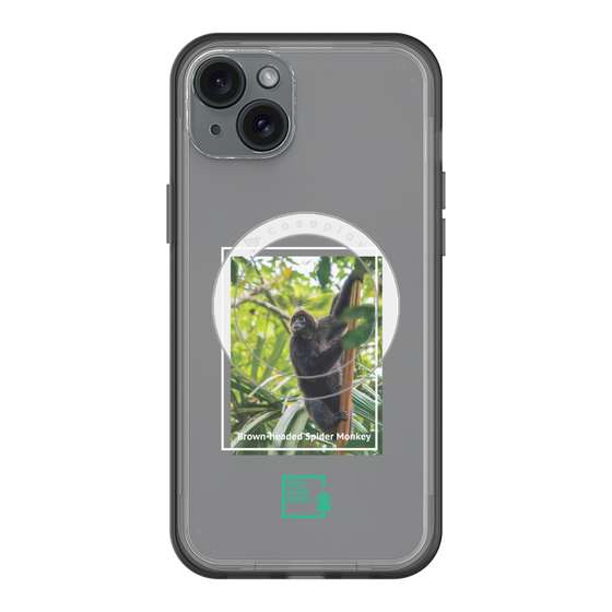 Slim Protection Premium Case with MagSafe［ Green Future Project - Brown-headed Spider Monkey ］