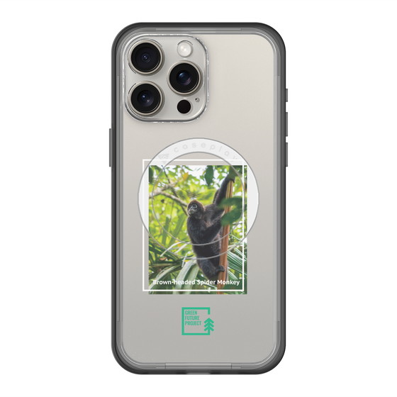 Slim Protection Premium Case with MagSafe［ Green Future Project - Brown-headed Spider Monkey ］