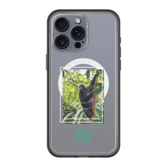 Slim Protection Premium Case with MagSafe［ Green Future Project - Brown-headed Spider Monkey ］
