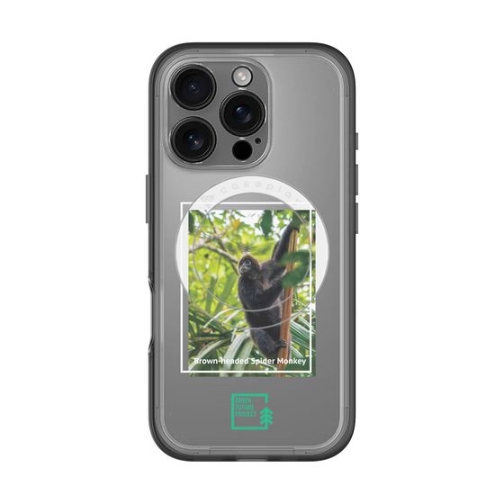 Slim Protection Premium Case with MagSafe［ Green Future Project - Brown-headed Spider Monkey ］